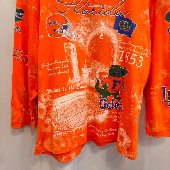 P.Michael Florida Gators Women's All Over Print Orange Long Sleeve Shirt Size L - Picture 7 of 11